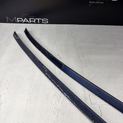 BMW E46 325 330 M3 Roof Rails Moldings Trims Pair Coupe OEM