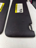 09-13 BMW M3 E92 Coupe Front Left and Right Sun Visor Black Set Pair OEM