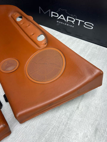 01-06 BMW E46 M3 Convertible Rear Left Right Door Cards Panels Trims Cinnamon