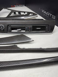 15-19 OEM BMW F12 LCI M6 Center Console Dash Vent Carbon FiberInterior Trim Set