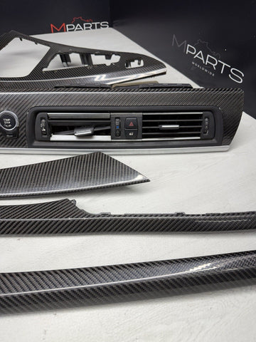 15-19 OEM BMW F12 LCI M6 Center Console Dash Vent Carbon FiberInterior Trim Set