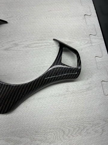 08-13 BMW E90 E92 E93 M3 Lower Steering Wheel Trim Cover Plate Carbon Fiber