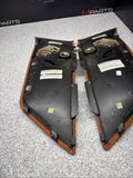 01-06 BMW E46 M3 Convertible Door Upper Arm Rest Armrest Pads Cinnamon