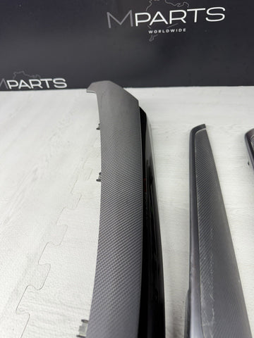 14-18 OEM BMW F15 X5 Dash Door Panel Fine Silver Decor Interior Trim Cover SET