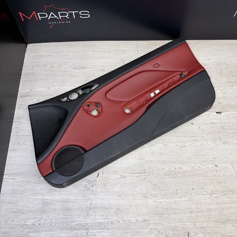 01-06 BMW E46 M3 FRONT RIGHT PASSENGER SIDE DOOR PANEL CARD IMOLA RED OEM