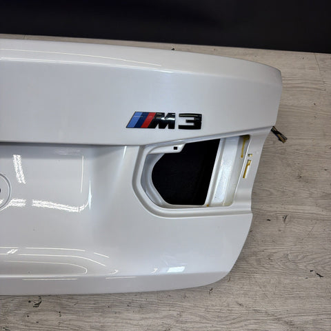 (PICKUP ONLY) BMW F30 330 335 F80 M3 15-18 Rear Mineral White Trunk Deck Lid
