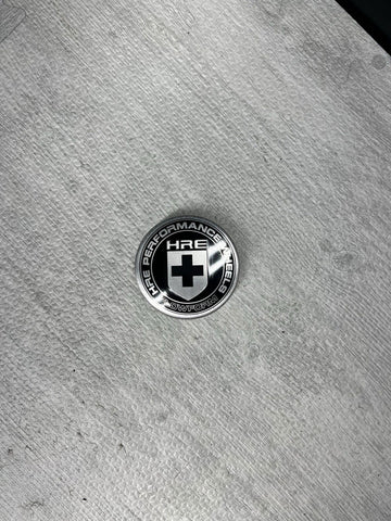 GENUINE HRE WHEEL RIM CENTER CAP OEM BLACK SILVER