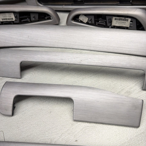 01-06 BMW E46 M3 Convertible Interior Armrests Trim Set Brushed Aluminum *Notes*