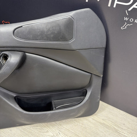 96-02 BMW Z3M Front Left Driver Door Card Panel Cover Trim Leather Black
