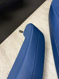 BMW 21-26 G82 M4 Coupe Rear Seat Seats Bolster Bolsters Fjords Blue Leather