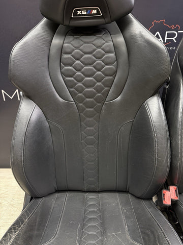 BMW 19-26 F95 X5M Front Seats Leather Heated Black
