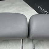 2001-2006 BMW E46 M3 Convertible Grey Rear Headrests Head Rests Pair OEM