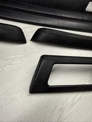 08-13 BMW E92 E93 M3 Interior Trim Set Carbon Leather OEM *4 Broken Tabs