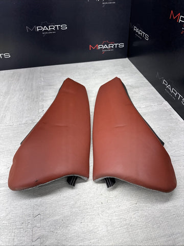 08-13 BMW E92 M3 Rear Fox Red Pair Leather Seat Side Bolsters