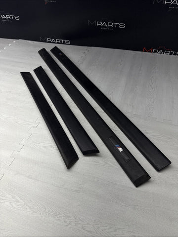 BMW E36 M3 Sedan 1992-1998 Black Door Mouldings Trims Set OEM