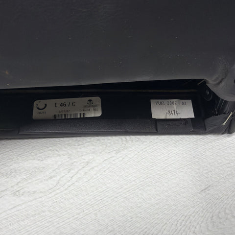 2001-2006 BMW E46 M3 Convertible Black Rear Headrests Head Rests Pair