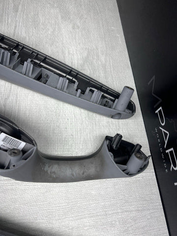 01-06 BMW E46 M3 Convertible Interior Armrests Trim Set Titan Shadow Grey + Pads