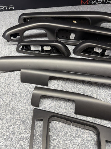01-06 BMW E46 M3 Convertible Interior Armrests Trim Set Titan Shadow *Notes*
