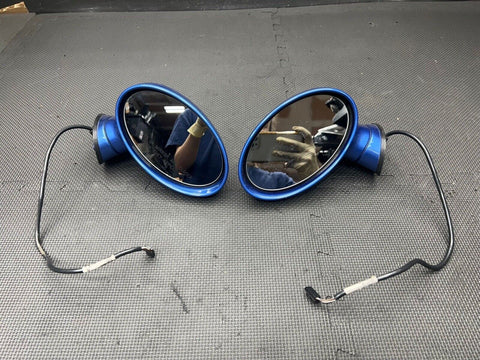 00-02 BMW Z3M Genuine Pair Door Mirrors Estoril Blue