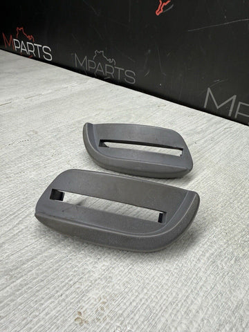 2001-2006 BMW E46 M3 COUPE FRONT SEAT PULL LEVERS HANDLE TRIMS OEM GREY