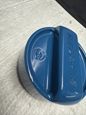 08-13 BMW E90 E92 E93 M3 Engine Oil Cap Laguna Seca Blue BLACKLINE
