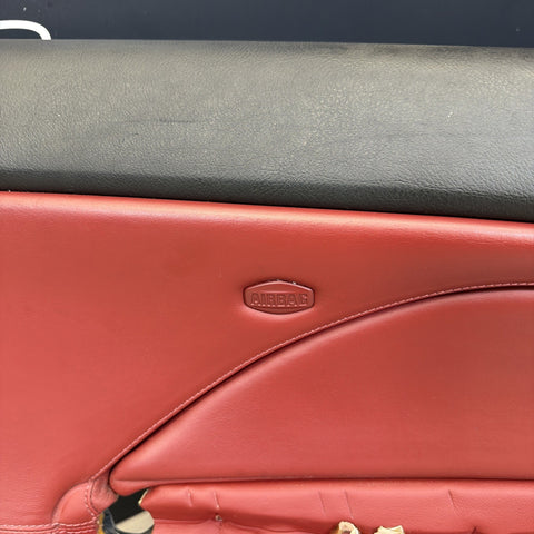 01-06 BMW E46 M3 FRONT LEFT DRIVER SIDE DOOR PANEL CARD IMOLA RED OEM
