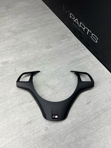 08-13 BMW E90 E92 E93 M3 Lower Steering Wheel Trim Cover Plate Black