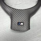 OEM 01-06 BMW E46 M3 Lower Steering Wheel Trim Cover Plate Wrapped Grey