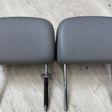 2001-2006 BMW E46 M3 Convertible Grey Rear Headrests Head Rests Pair OEM *Notes*