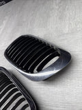 BMW 01-06 E46 M3 Front Kidney Grilles Chrome Set OEM *Broken Tabs*