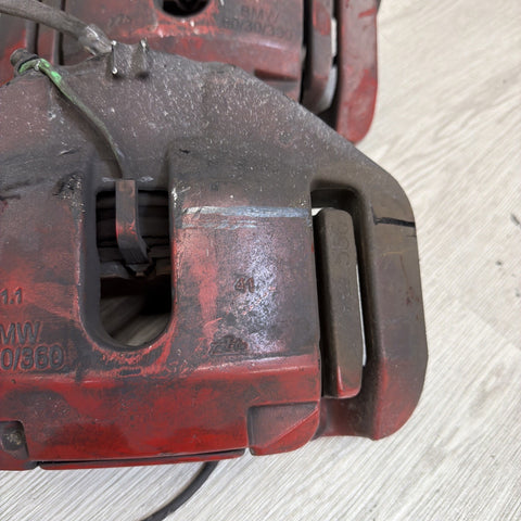 08-13 E90 E92 E93 M3 Front Brake Calipers Left Right Pair Set Original Red