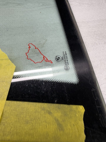 BMW Z3M 00-02 Coupe Clownshoe Left Rear Driver SIDE WINDOW DOOR GLASS