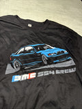 NEW Dynamic Modified Components DMC Tee T Shirt BLUE S54 E46 M3 Design L XL
