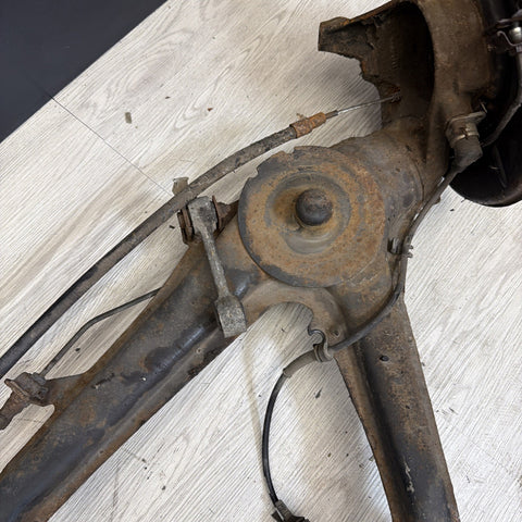 BMW E30 318is 84-92 Left Rear Trailing Arm Knuckle Hub Spindle Suspension OEM