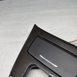 09-13 BMW E90 E92 M3 DCT CIC LEATHER CENTER CONSOLE TRIM 7903962 CARBON FIBER