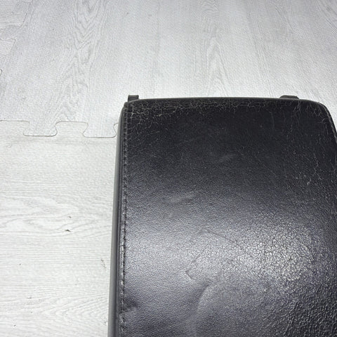 01-06 BMW E46 M3 Center Console Armrest Arm Rest Black Leather *Notes*
