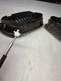 BMW 01-06 E46 M3 Front Kidney Grilles Matte Black Set