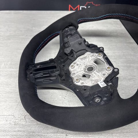 OEM BMW M3 G80 G82 M4 Custom Flat Bottom  Steering Wheel Alcantara Black Ring