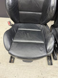 BMW E46 M3 Coupe Front Sport Seats Pair Black Napa Leather 2001-2006 OEM