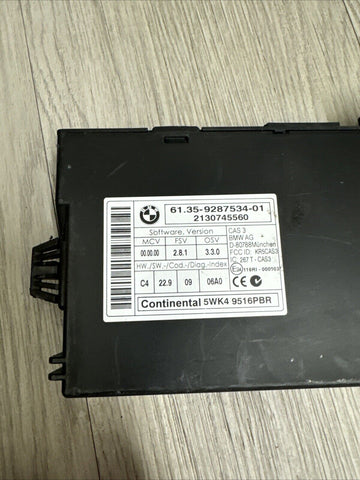 11-13 BMW E90 E91 E92 E93 CAS 3 CAS3 THEFT LOCKING CONTROL MODULE 9287534 OEM