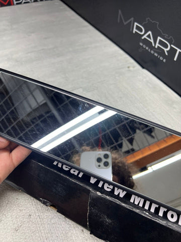 Racing 290mm Convex Mirror Black Frame No Tint