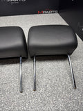 2001-2006 BMW E46 M3 Convertible Black Rear Headrests Head Rests Pair *Tab*