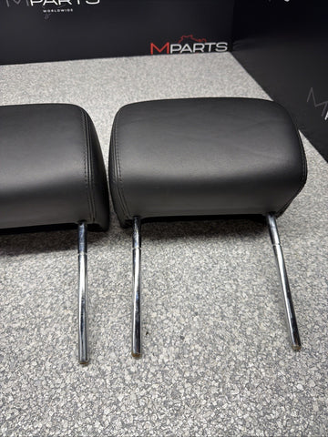 2001-2006 BMW E46 M3 Convertible Black Rear Headrests Head Rests Pair *Tab*