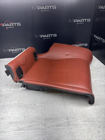 08-13 BMW E92 M3 Coupe Left Driver Rear Seat Bottom Bench Fox Red Leather OEM