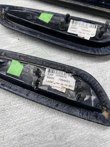 01-06 BMW E46 M3 Convertible Door Arm Rest Armrest Pads Black *4 Broken Tabs