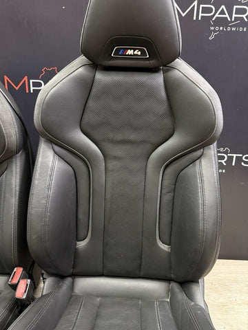 BMW 21-26 G82 M4 Coupe Front Seats Leather Heated Black