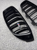 BMW 15-20 F80 F82 F83 M3 M4 Bumper Kidney Grilles Black OEM