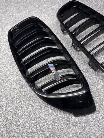 BMW 15-20 F80 F82 F83 M3 M4 Bumper Kidney Grilles Black OEM