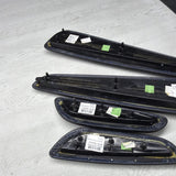 01-06 BMW E46 M3 Convertible Door Upper Arm Rest Armrest Pads Black