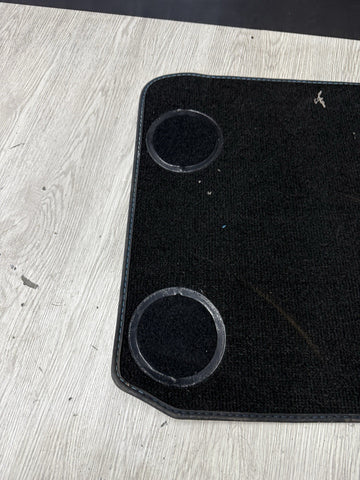 16-20 BMW F87 M2 Front Black White Stitching Floor Mat Set OEM